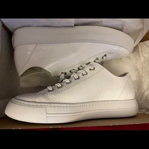 WHITE PATENT leather sneakers. Never worn